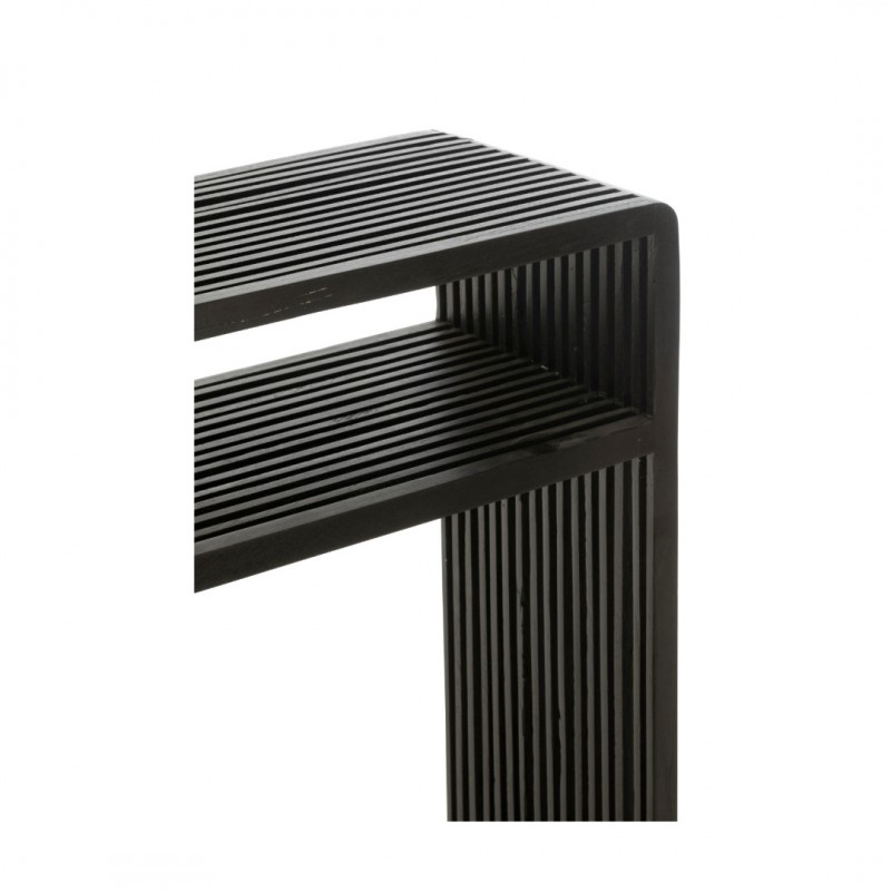 CONSOLE SHELF SET RECYLED TEAK BLACK 130 - CONSOLES, DESKS CONSOLE SHELF SET RECYLED TEAK BLACK 130 - CONSOLES, DESKS